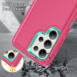 Custodia per telefono in silicone ibrido per PC robusto con supporto, For Samsung Galaxy S25 Ultra 5G