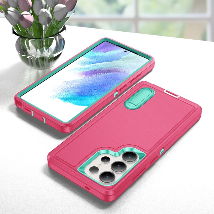Custodia per telefono in silicone ibrido per PC robusto con supporto, For Samsung Galaxy S25 Ultra 5G