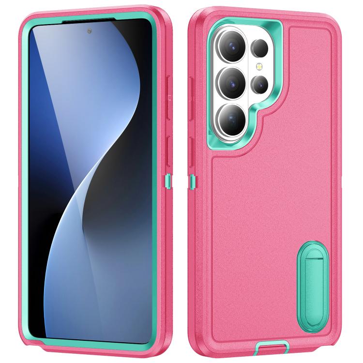 Custodia per telefono in silicone ibrido per PC robusto con supporto, For Samsung Galaxy S26 Ultra 5G, For Samsung Galaxy S26 5G