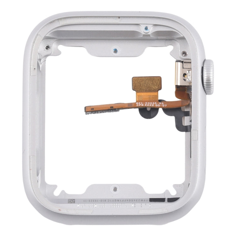 Piastra della lunetta del telaio centrale in lega di alluminio con cavo flessibile dell'asse di rotazione della corona, For Apple Watch Series  8 / 9 45MM LTE, For Apple Watch Series  8 / 9 45MM GPS, For Apple Watch Series  8 / 9 41MM LTE