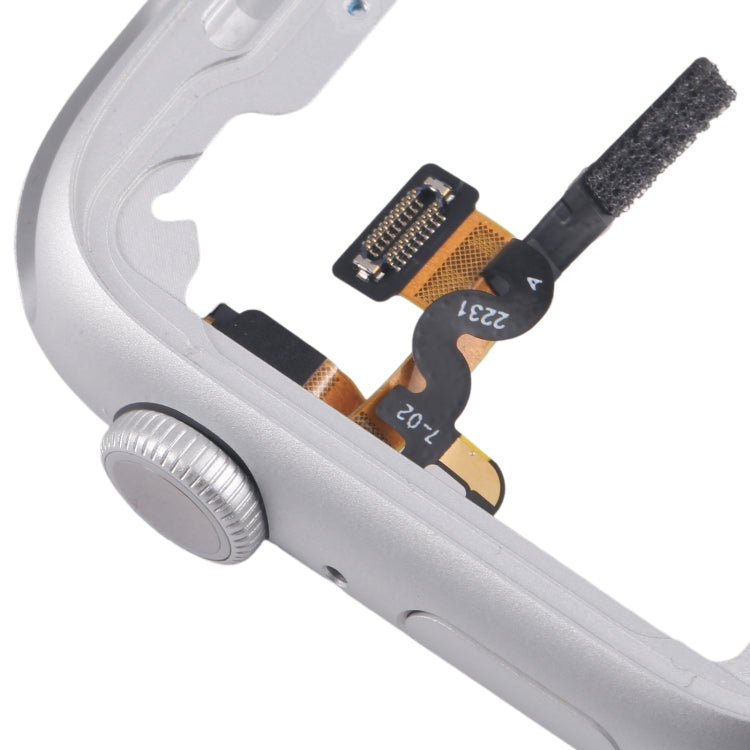 Piastra della lunetta del telaio centrale in lega di alluminio con cavo flessibile dell'asse di rotazione della corona, For Apple Watch Series  8 / 9 45MM LTE, For Apple Watch Series  8 / 9 45MM GPS, For Apple Watch Series  8 / 9 41MM LTE