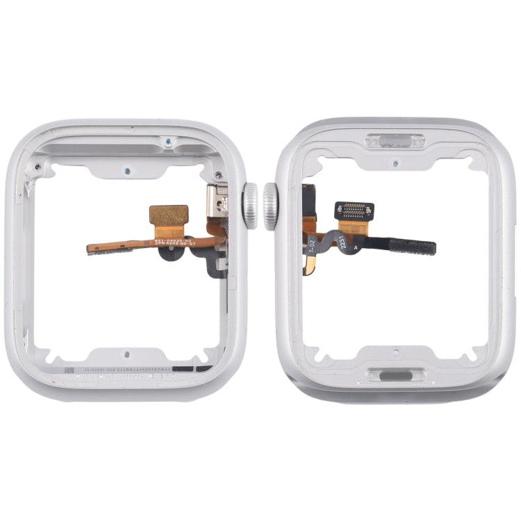 Piastra della lunetta del telaio centrale in lega di alluminio con cavo flessibile dell'asse di rotazione della corona, For Apple Watch Series  8 / 9 45MM LTE, For Apple Watch Series  8 / 9 45MM GPS, For Apple Watch Series  8 / 9 41MM LTE