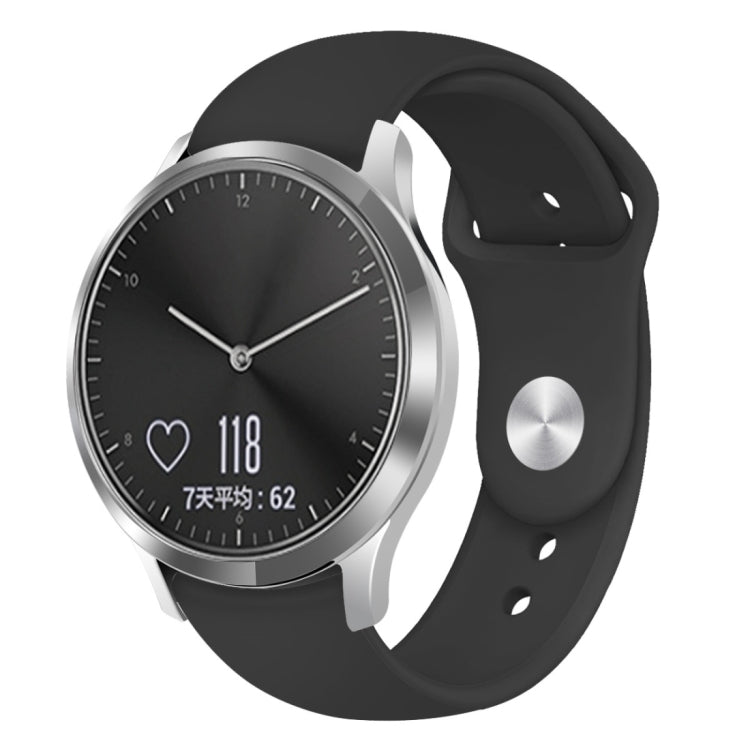 Cinturino in silicone con fibbia rovesciata tinta unita, misura: piccola cod, For Garmin Vivoactive 3 / Vivomove HR