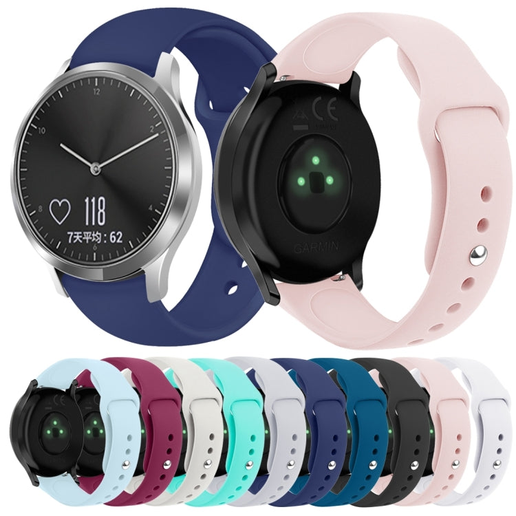 Cinturino in silicone con fibbia rovesciata tinta unita, misura: piccola cod, For Garmin Vivoactive 3 / Vivomove HR