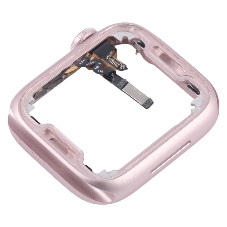 Piastra della lunetta del telaio centrale in lega di alluminio con cavo flessibile dell'asse di rotazione della corona, For Apple Watch Series 9 45MM LTE, For Apple Watch Series 9 45MM GPS, For Apple Watch Series 9 41MM LTE