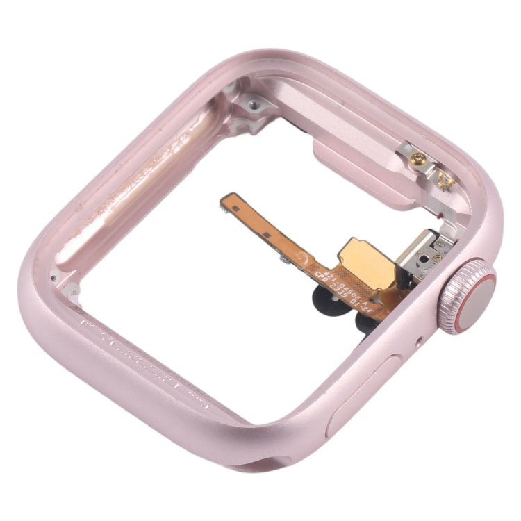 Piastra della lunetta del telaio centrale in lega di alluminio con cavo flessibile dell'asse di rotazione della corona, For Apple Watch Series 9 45MM LTE, For Apple Watch Series 9 45MM GPS, For Apple Watch Series 9 41MM LTE