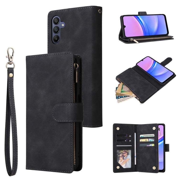 Portafoglio multifunzionale con cerniera smerigliata in pelle per telefono, For Galaxy A16 5G, For Galaxy A06 4G