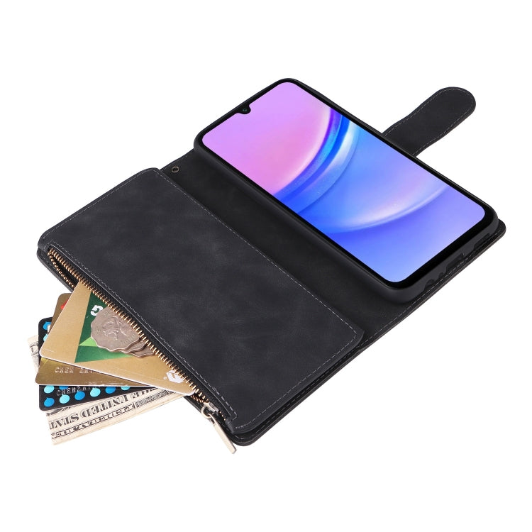 Portafoglio multifunzionale con cerniera smerigliata in pelle per telefono, For Galaxy A16 5G, For Galaxy A06 4G