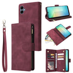 Portafoglio multifunzionale con cerniera smerigliata in pelle per telefono, For Galaxy A16 5G, For Galaxy A06 4G