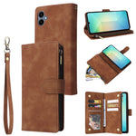 Portafoglio multifunzionale con cerniera smerigliata in pelle per telefono, For Galaxy A16 5G, For Galaxy A06 4G