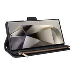 Portafoglio multifunzionale con cerniera smerigliata in pelle per telefono, For Galaxy S25 Ultra 5G, For Galaxy S24 FE 5G, For Galaxy S23 FE 5G, For Galaxy S22+ 5G