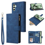 Portafoglio multifunzionale con cerniera smerigliata in pelle per telefono, For Galaxy S25 Ultra 5G, For Galaxy S24 FE 5G, For Galaxy S23 FE 5G, For Galaxy S22+ 5G
