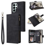 Portafoglio multifunzionale con cerniera smerigliata in pelle per telefono, For Galaxy S26 FE 5G, For Galaxy S26+ 5G, For Galaxy S26 Ultra 5G, For Galaxy S26 5G