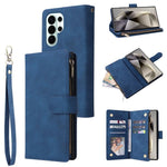 Portafoglio multifunzionale con cerniera smerigliata in pelle per telefono, For Galaxy S26 FE 5G, For Galaxy S26+ 5G, For Galaxy S26 Ultra 5G, For Galaxy S26 5G