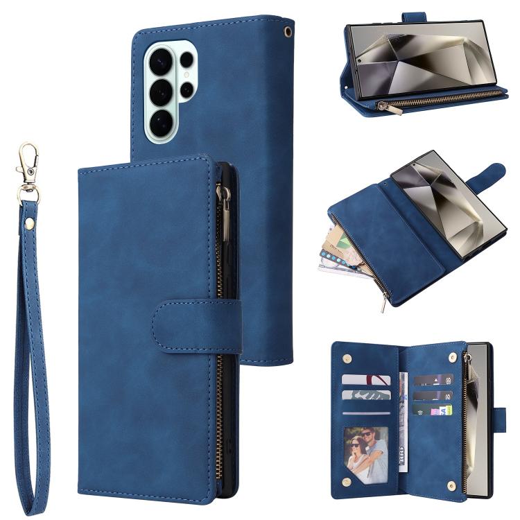 Portafoglio multifunzionale con cerniera smerigliata in pelle per telefono, For Galaxy S26 FE 5G, For Galaxy S26+ 5G, For Galaxy S26 Ultra 5G, For Galaxy S26 5G