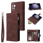 Portafoglio multifunzionale con cerniera smerigliata in pelle per telefono, For Galaxy S26 FE 5G, For Galaxy S26+ 5G, For Galaxy S26 Ultra 5G, For Galaxy S26 5G