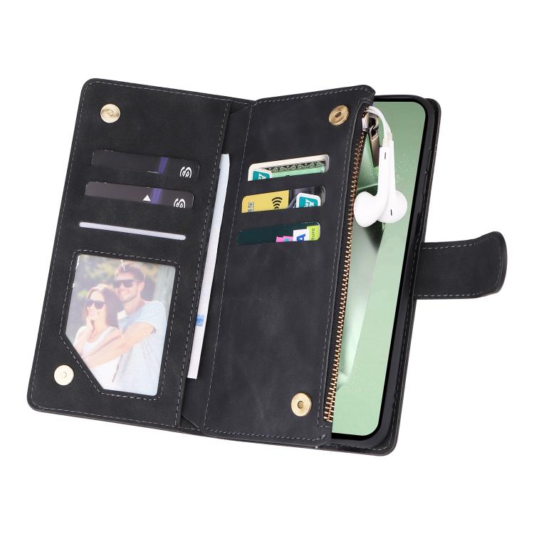 Portafoglio multifunzionale con cerniera smerigliata in pelle per telefono, For Galaxy S26 FE 5G, For Galaxy S26+ 5G, For Galaxy S26 Ultra 5G, For Galaxy S26 5G