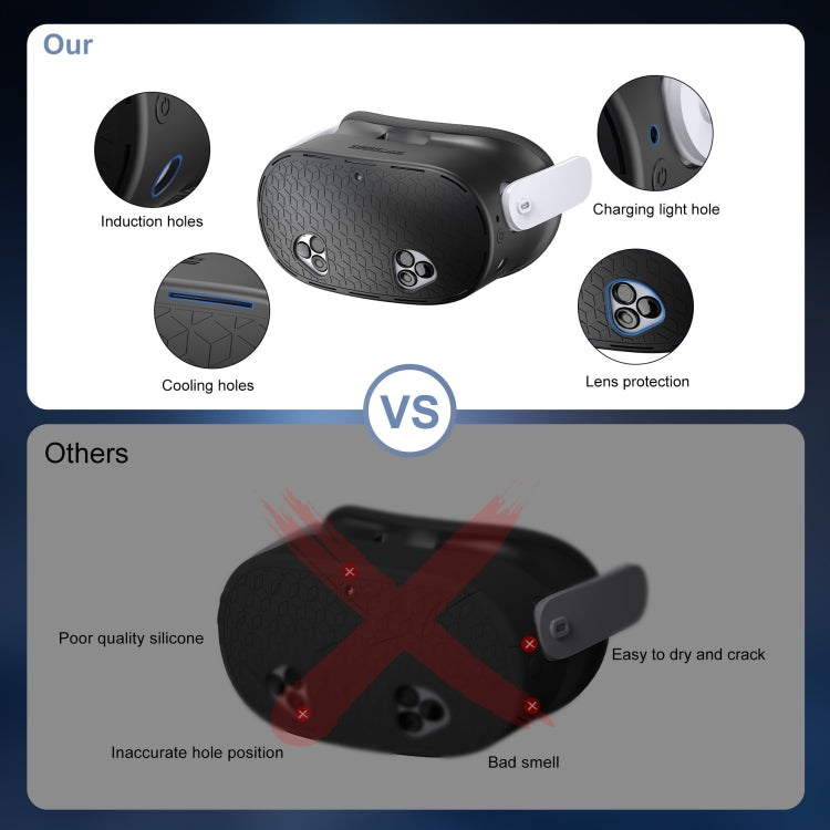 Custodia protettiva in silicone per Meta Quest 3 VR