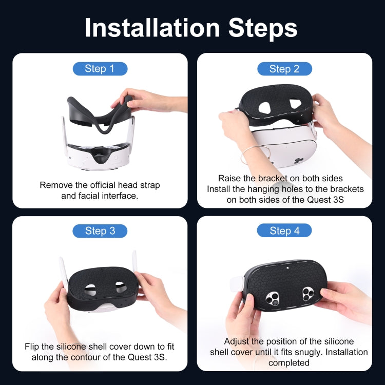 Custodia protettiva in silicone per Meta Quest 3 VR