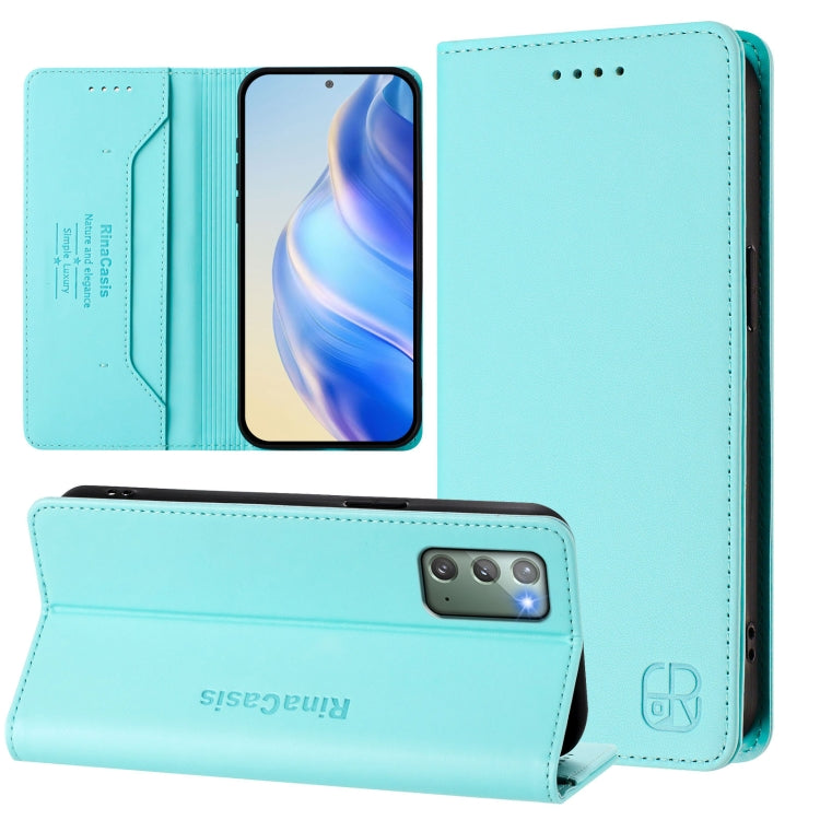 RC01 Custodia per telefono in pelle RFID con ventosa magnetica a doppia piega, For Samsung Galaxy XCover 5, For Samsung Galaxy Note20 Ultra, For Samsung Galaxy Note20