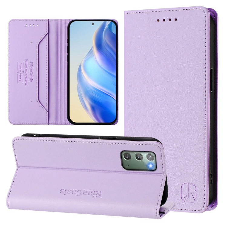 RC01 Custodia per telefono in pelle RFID con ventosa magnetica a doppia piega, For Samsung Galaxy XCover 5, For Samsung Galaxy Note20 Ultra, For Samsung Galaxy Note20