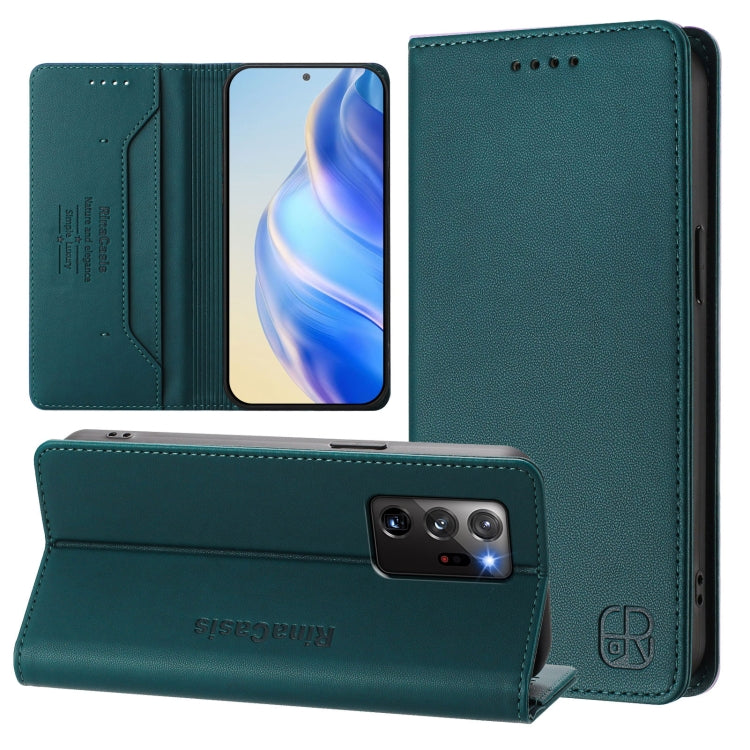RC01 Custodia per telefono in pelle RFID con ventosa magnetica a doppia piega, For Samsung Galaxy XCover 5, For Samsung Galaxy Note20 Ultra, For Samsung Galaxy Note20