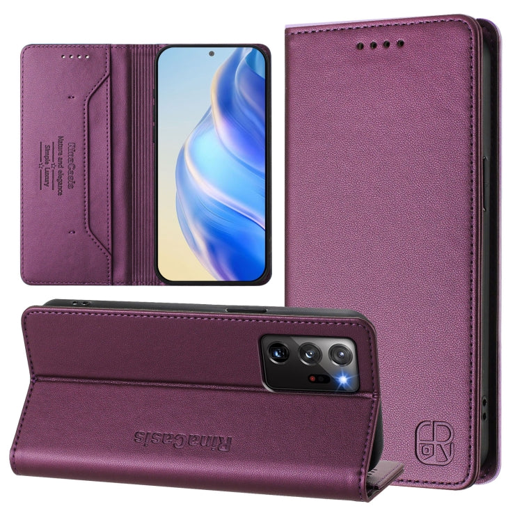 RC01 Custodia per telefono in pelle RFID con ventosa magnetica a doppia piega, For Samsung Galaxy XCover 5, For Samsung Galaxy Note20 Ultra, For Samsung Galaxy Note20