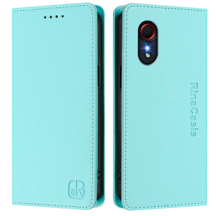 RC01 Custodia per telefono in pelle RFID con ventosa magnetica a doppia piega, For Samsung Galaxy XCover 5, For Samsung Galaxy Note20 Ultra, For Samsung Galaxy Note20