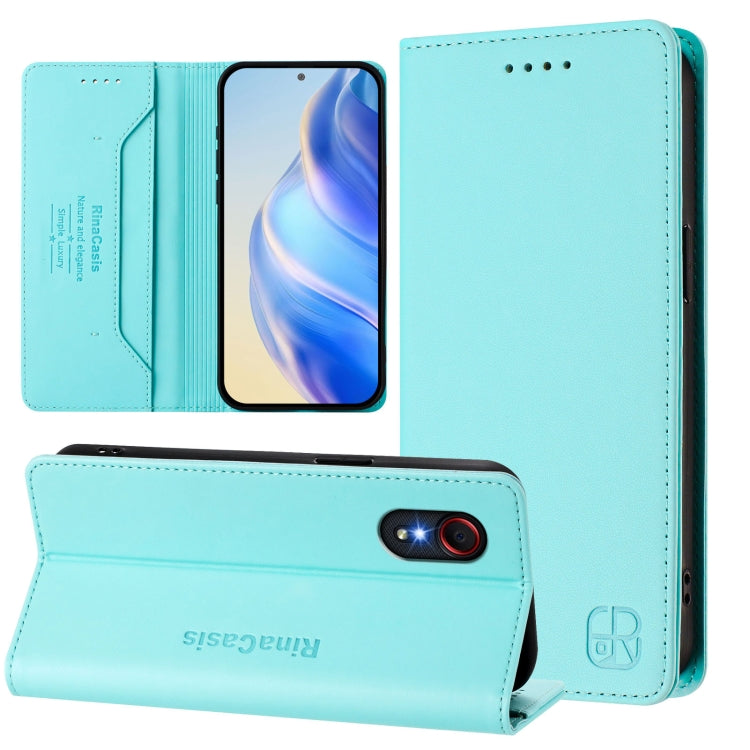 RC01 Custodia per telefono in pelle RFID con ventosa magnetica a doppia piega, For Samsung Galaxy XCover 5, For Samsung Galaxy Note20 Ultra, For Samsung Galaxy Note20