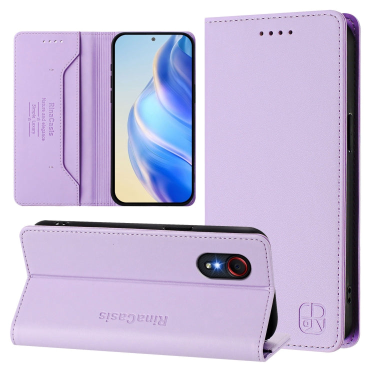 RC01 Custodia per telefono in pelle RFID con ventosa magnetica a doppia piega, For Samsung Galaxy XCover 5, For Samsung Galaxy Note20 Ultra, For Samsung Galaxy Note20