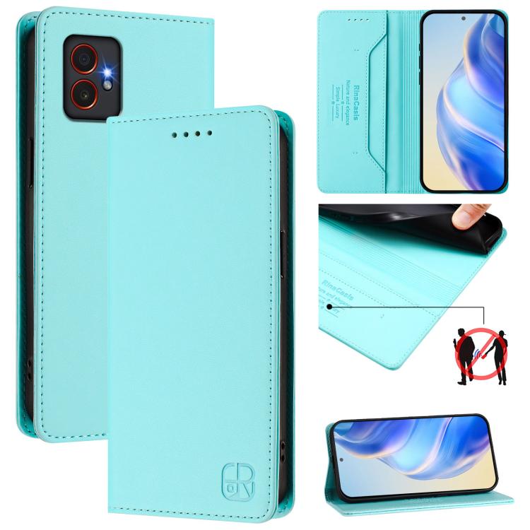 RC01 Custodia per telefono in pelle RFID con ventosa magnetica a doppia piega, For Samsung Galaxy XCover7 Pro, For Samsung Galaxy XCover7 5G Global, For Samsung Galaxy XCover 6 Pro