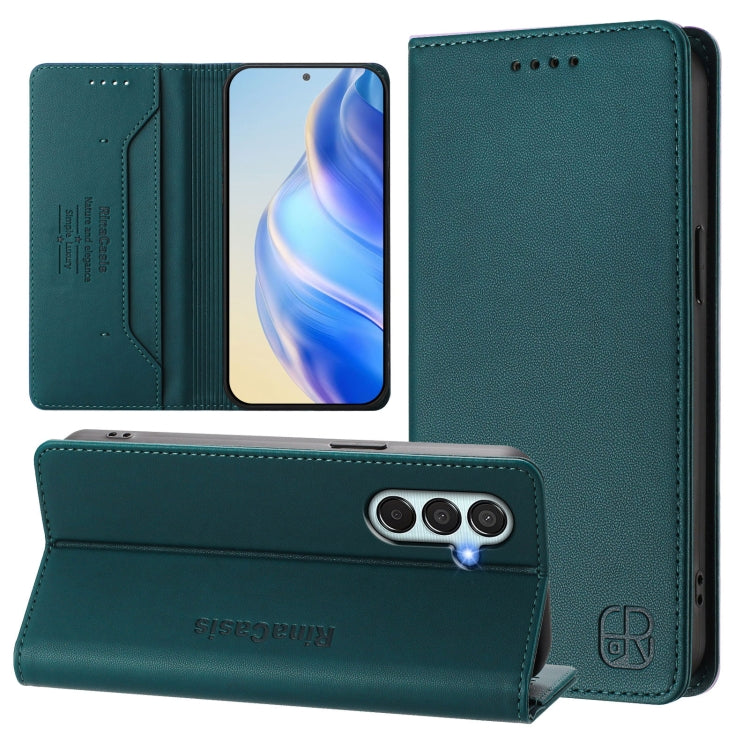 RC01 Custodia per telefono in pelle RFID con ventosa magnetica a doppia piega, For Samsung Galaxy M55 5G / C55 5G, For Samsung Galaxy M15 / F15 5G Global, For Samsung Galaxy M34 5G / F34 5G