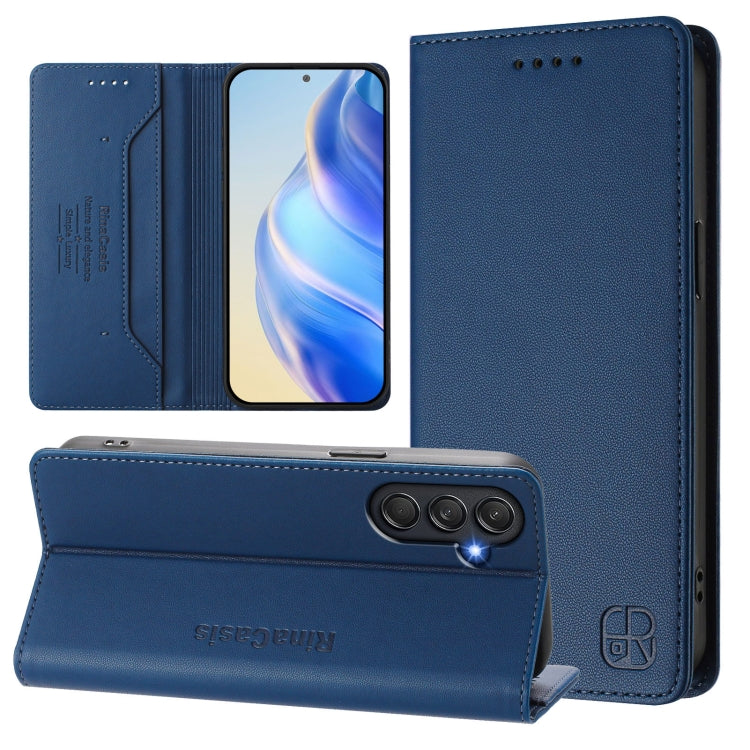 RC01 Custodia per telefono in pelle RFID con ventosa magnetica a doppia piega, For Samsung Galaxy M55 5G / C55 5G, For Samsung Galaxy M15 / F15 5G Global, For Samsung Galaxy M34 5G / F34 5G