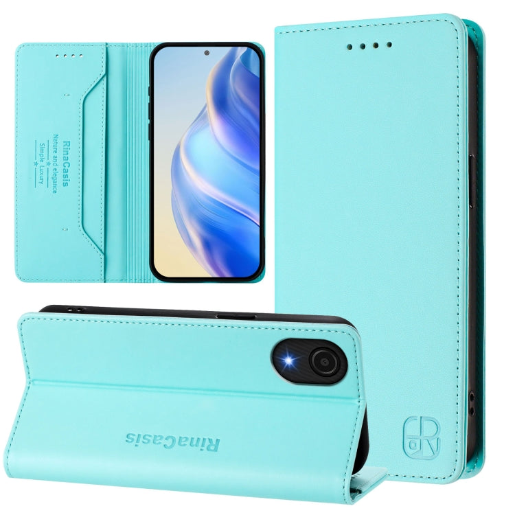 RC01 Custodia per telefono in pelle RFID con ventosa magnetica a doppia piega, For Samsung Galaxy A24 4G Global, For Samsung Galaxy A23 4G / 5G, For Samsung Galaxy A04 Core