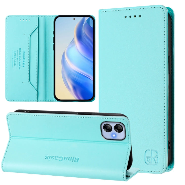 RC01 Custodia per telefono in pelle RFID con ventosa magnetica a doppia piega, For Samsung Galaxy A04e 4G / F04, For Samsung Galaxy A14 5G / 4G, For Samsung Galaxy A34 5G