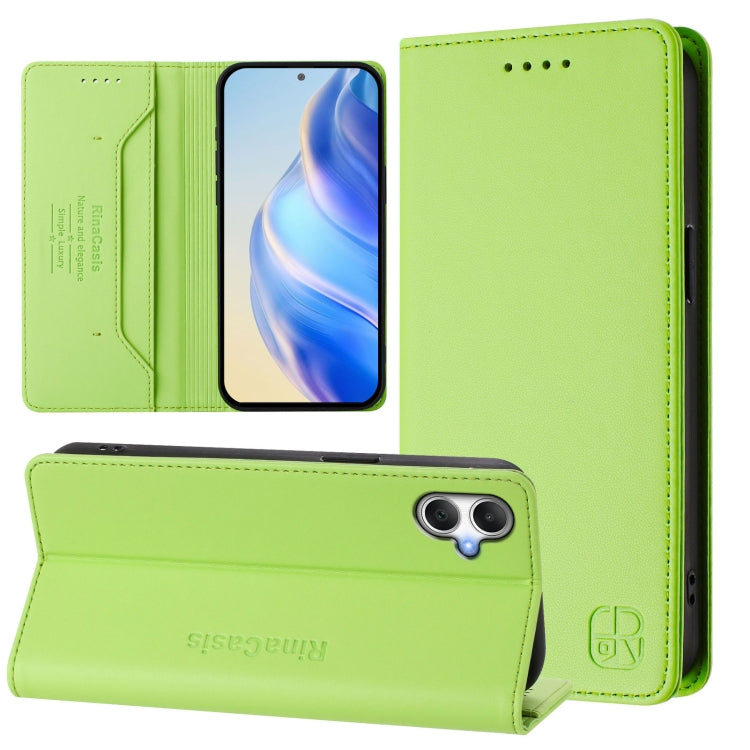 RC01 Custodia per telefono in pelle RFID con ventosa magnetica a doppia piega, For Galaxy A27 5G, For Samsung Galaxy A06 4G / 5G, For Samsung Galaxy A56 5G