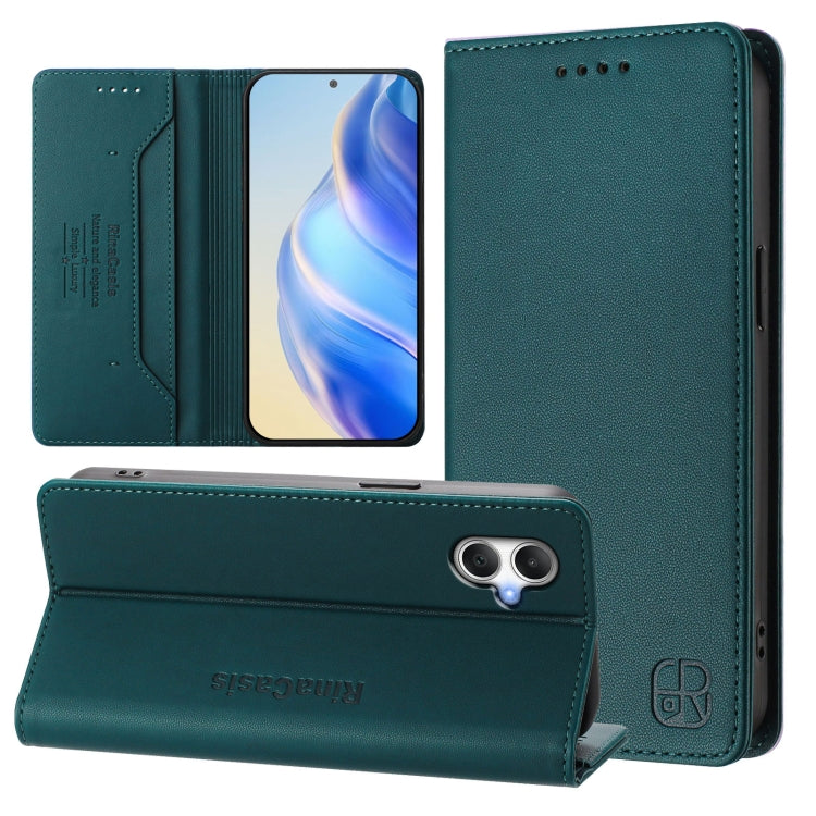 RC01 Custodia per telefono in pelle RFID con ventosa magnetica a doppia piega, For Galaxy A27 5G, For Samsung Galaxy A06 4G / 5G, For Samsung Galaxy A56 5G