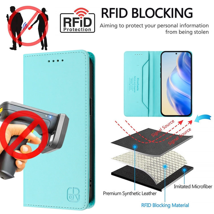 RC01 Custodia per telefono in pelle RFID con ventosa magnetica a doppia piega, For Samsung Galaxy A15 5G / 4G, For Samsung Galaxy A55 5G Global, For Samsung Galaxy A35 5G