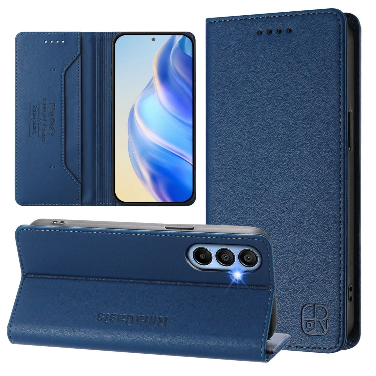 RC01 Custodia per telefono in pelle RFID con ventosa magnetica a doppia piega, For Samsung Galaxy A15 5G / 4G, For Samsung Galaxy A55 5G Global, For Samsung Galaxy A35 5G