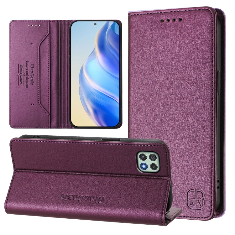 RC01 Custodia per telefono in pelle RFID con ventosa magnetica a doppia piega, For Samsung Galaxy A54 5G, For Samsung Galaxy A13 5G / 4G, For Samsung Galaxy A22 5G / A22s 5G