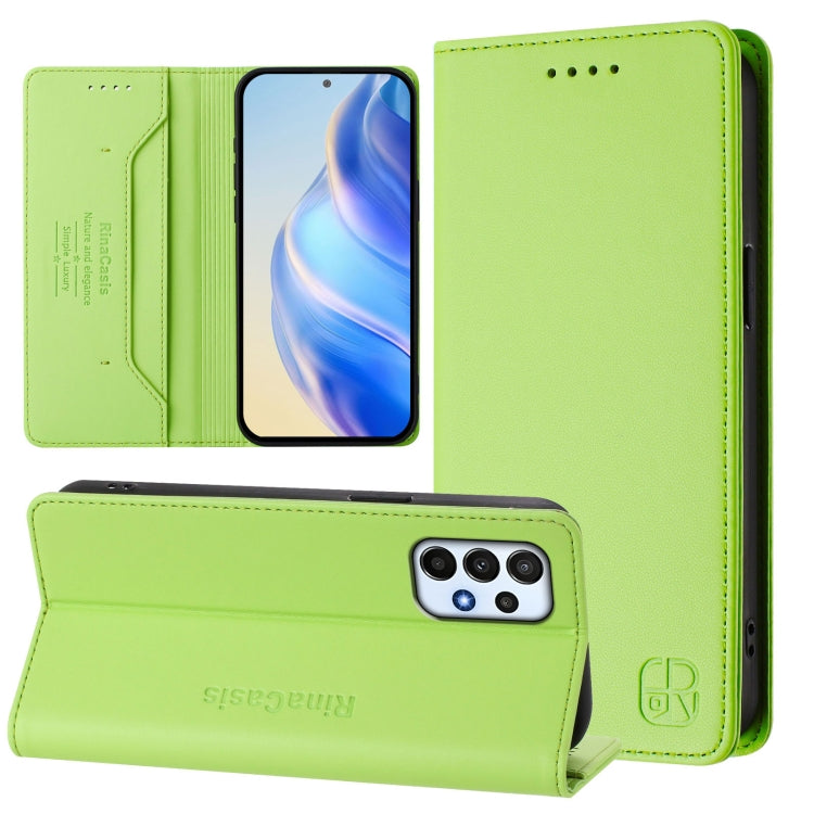 RC01 Custodia per telefono in pelle RFID con ventosa magnetica a doppia piega, For Samsung Galaxy A24 4G Global, For Samsung Galaxy A23 4G / 5G, For Samsung Galaxy A04 Core