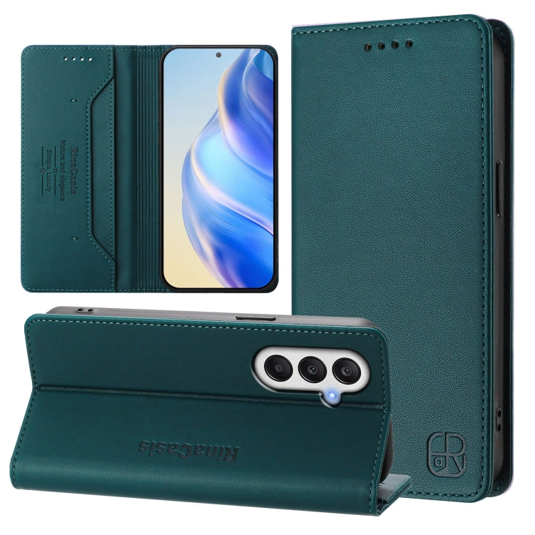 RC01 Custodia per telefono in pelle RFID con ventosa magnetica a doppia piega, For Samsung Galaxy A05 4G Global, For Samsung Galaxy A05s 4G Global, For Samsung Galaxy A25 5G Global
