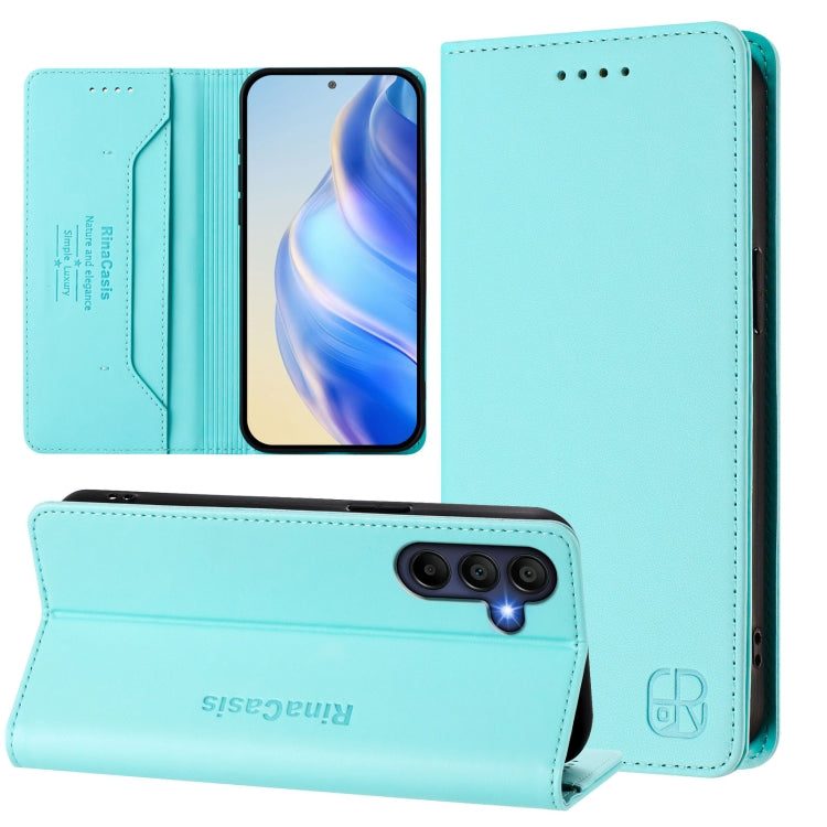 RC01 Custodia per telefono in pelle RFID con ventosa magnetica a doppia piega, For Samsung Galaxy A26 5G, For Samsung Galaxy A36 5G, For Samsung Galaxy A16 5G