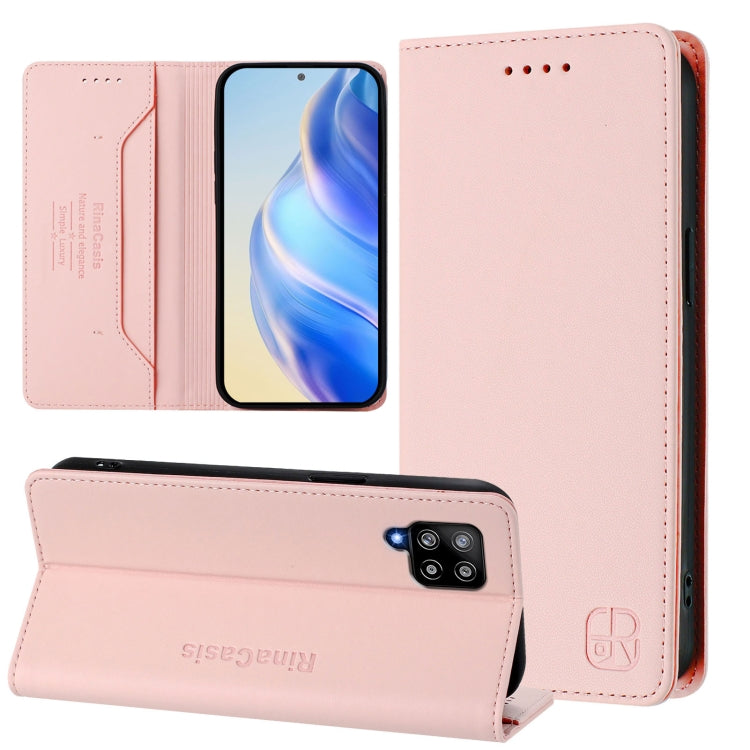 RC01 Custodia per telefono in pelle RFID con ventosa magnetica a doppia piega, For Samsung Galaxy A03s US 165.8mm, For Samsung Galaxy A22 4G, For Samsung Galaxy A42 5G / M42