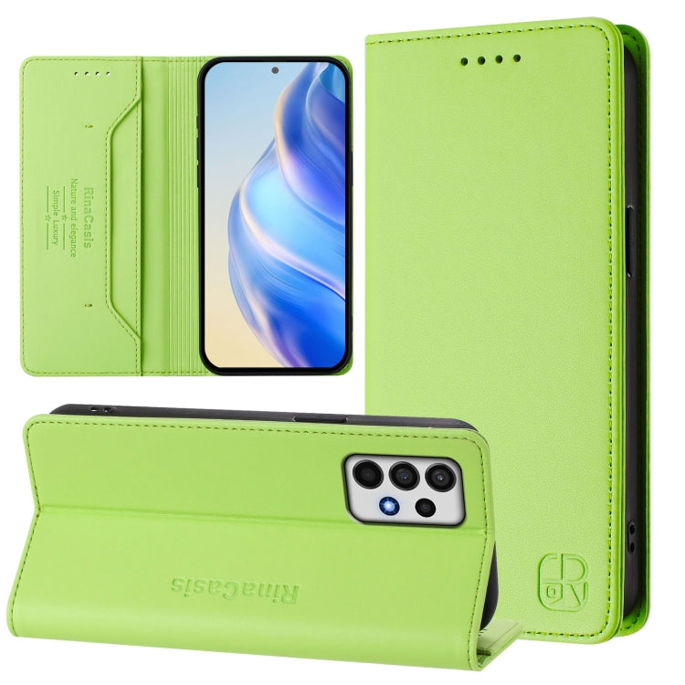 RC01 Custodia per telefono in pelle RFID con ventosa magnetica a doppia piega, For Samsung Galaxy A52 4G / 5G, For Samsung Galaxy A03s 164mm, For Samsung Galaxy A03s 166mm