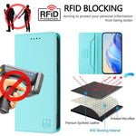 RC01 Custodia per telefono in pelle RFID con ventosa magnetica a doppia piega, For Galaxy A27 5G, For Samsung Galaxy A06 4G / 5G, For Samsung Galaxy A56 5G