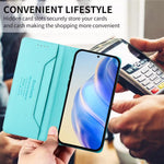 RC01 Custodia per telefono in pelle RFID con ventosa magnetica a doppia piega, For Galaxy A27 5G, For Samsung Galaxy A06 4G / 5G, For Samsung Galaxy A56 5G
