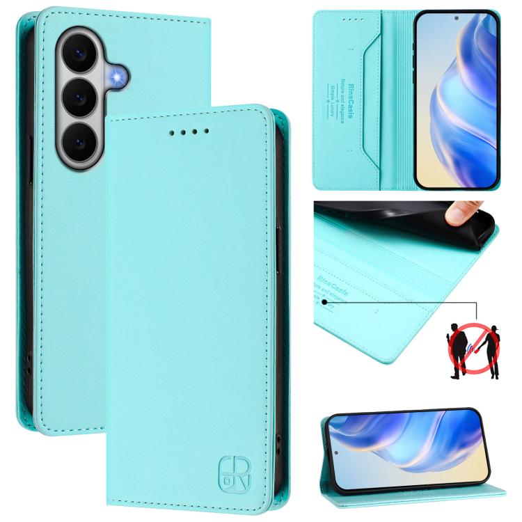 RC01 Custodia per telefono in pelle RFID con ventosa magnetica a doppia piega, For Galaxy A27 5G, For Samsung Galaxy A06 4G / 5G, For Samsung Galaxy A56 5G