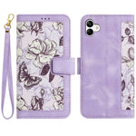 Custodia per telefono in pelle con motivo floreale e cordino, For Samsung Galaxy A12 5G, For Samsung Galaxy A04, For Samsung Galaxy A53 5G, For Samsung Galaxy A73 5G