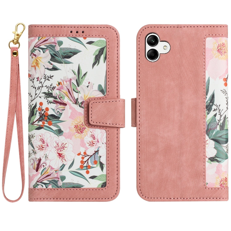 Custodia per telefono in pelle con motivo floreale e cordino, For Samsung Galaxy A12 5G, For Samsung Galaxy A04, For Samsung Galaxy A53 5G, For Samsung Galaxy A73 5G